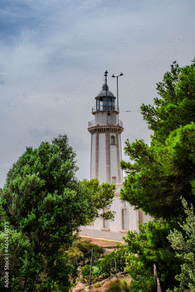The Nao Cape lighthouse in Javea, Spain