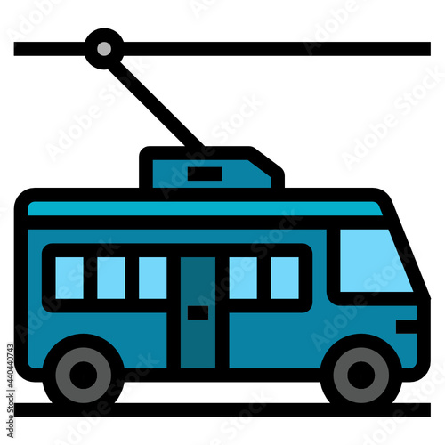 trolley line icon