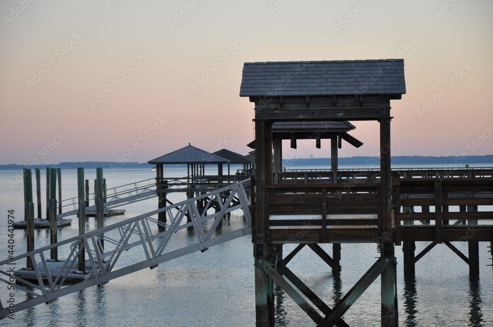 pier at sunset