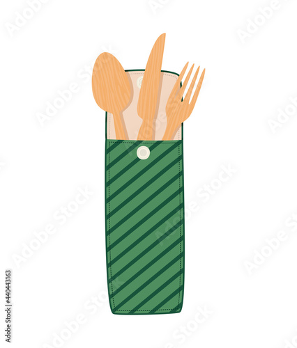 wrapped wooden cutlery