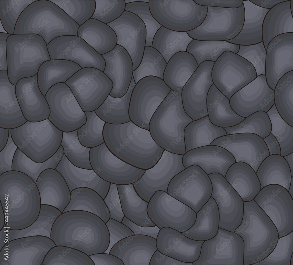 Fototapeta premium Vector seamless texture with grey stone. Grey stone wall