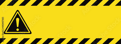 Warning stop sign. Important announcement. Design with stop icon for banner or signboard. Vector illustration.