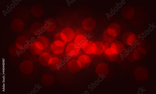 Abstract red bokeh blur light background vector illustration.