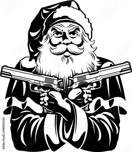 santa claus with gun