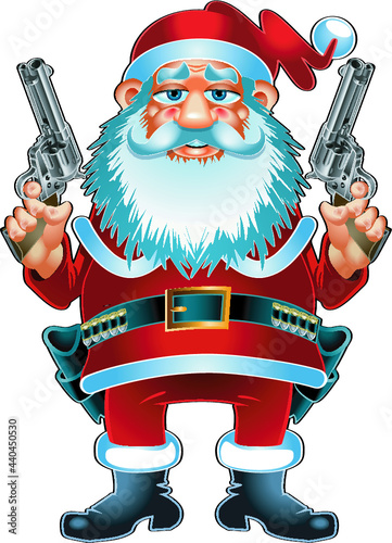 santa claus with gun