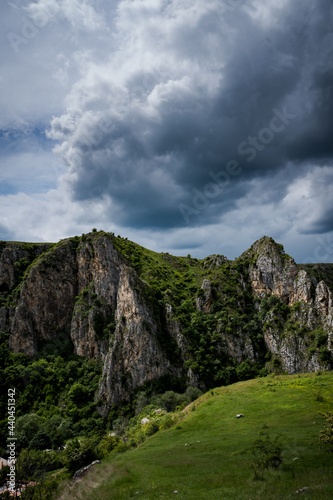 Impressive rock walls at Tureni Gorge (Cheile Turenilor or Turi hasadek) photo