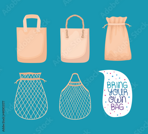 eco and mesh bags