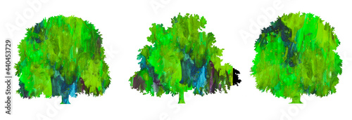 Bäume in Wasserfarbe