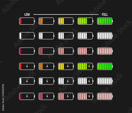 Phone battery charge symbols