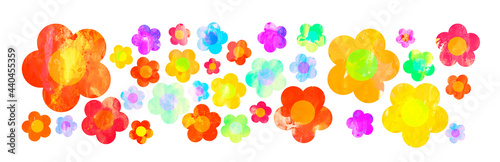 Blümchenmuster in Aquarellfarben