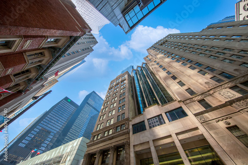 Photography Scenic Toronto financial district skyline in the city downtown,