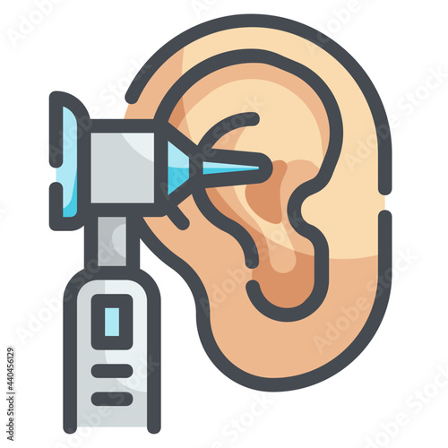 otoscopy line icon