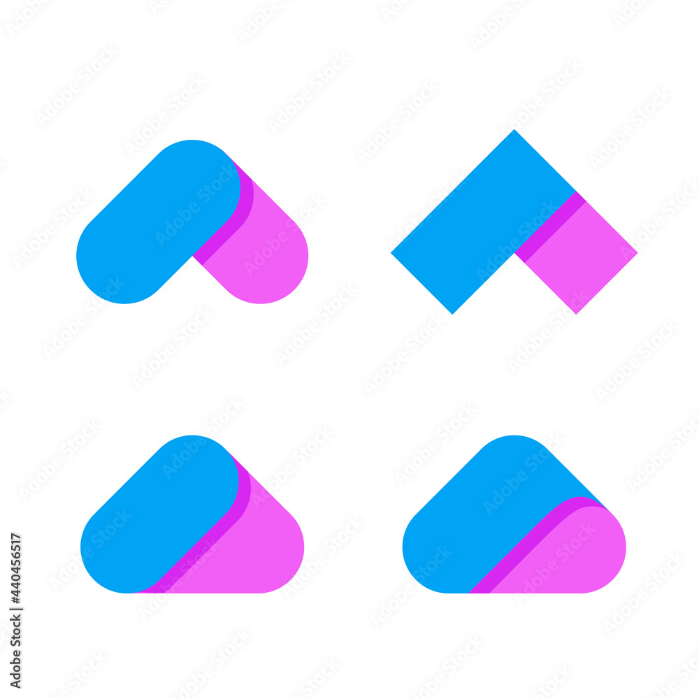 Letter a modern abstract logo design template.