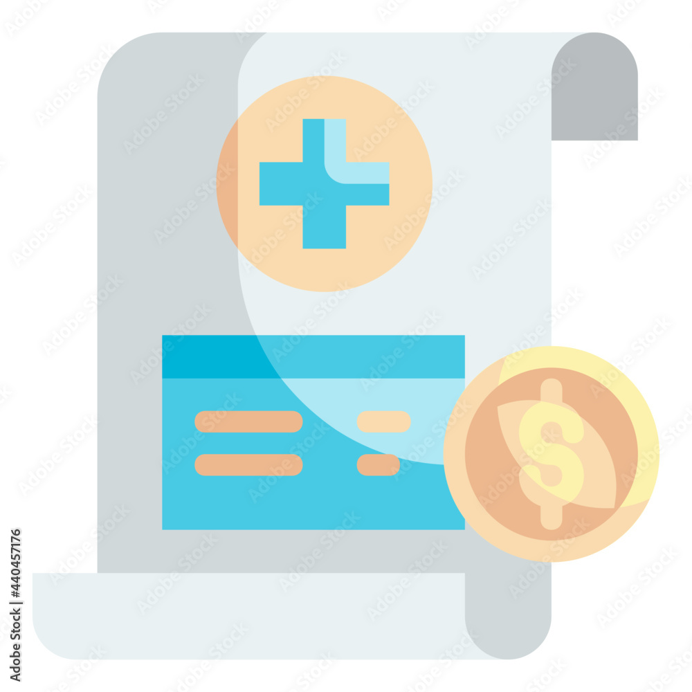 Fototapeta premium bill flat icon