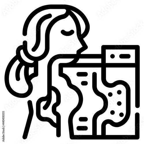 endoscopy line icon