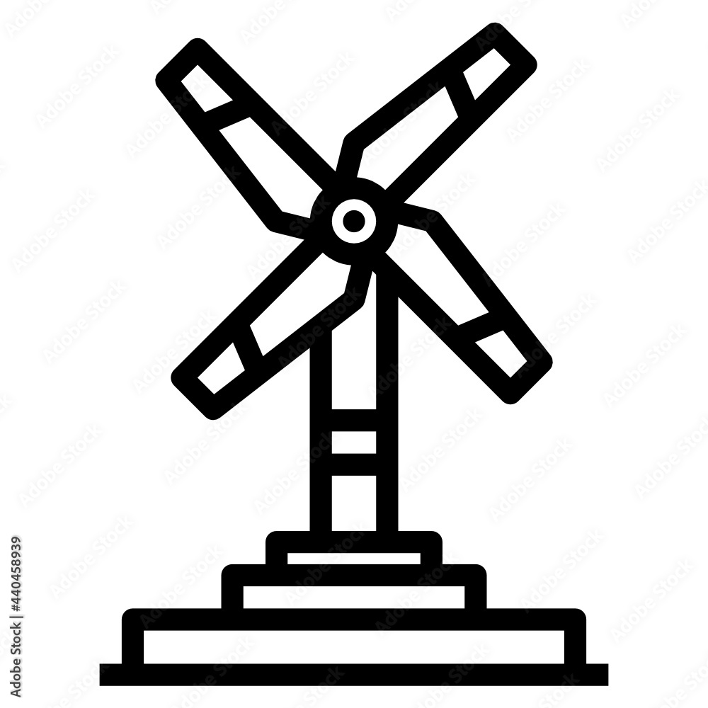 wind turbine line icon wind turbine line icon