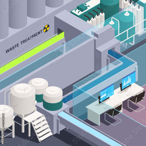 Toxic Waste Nuclear Chemical Pollution Biohazard Isometric Composition