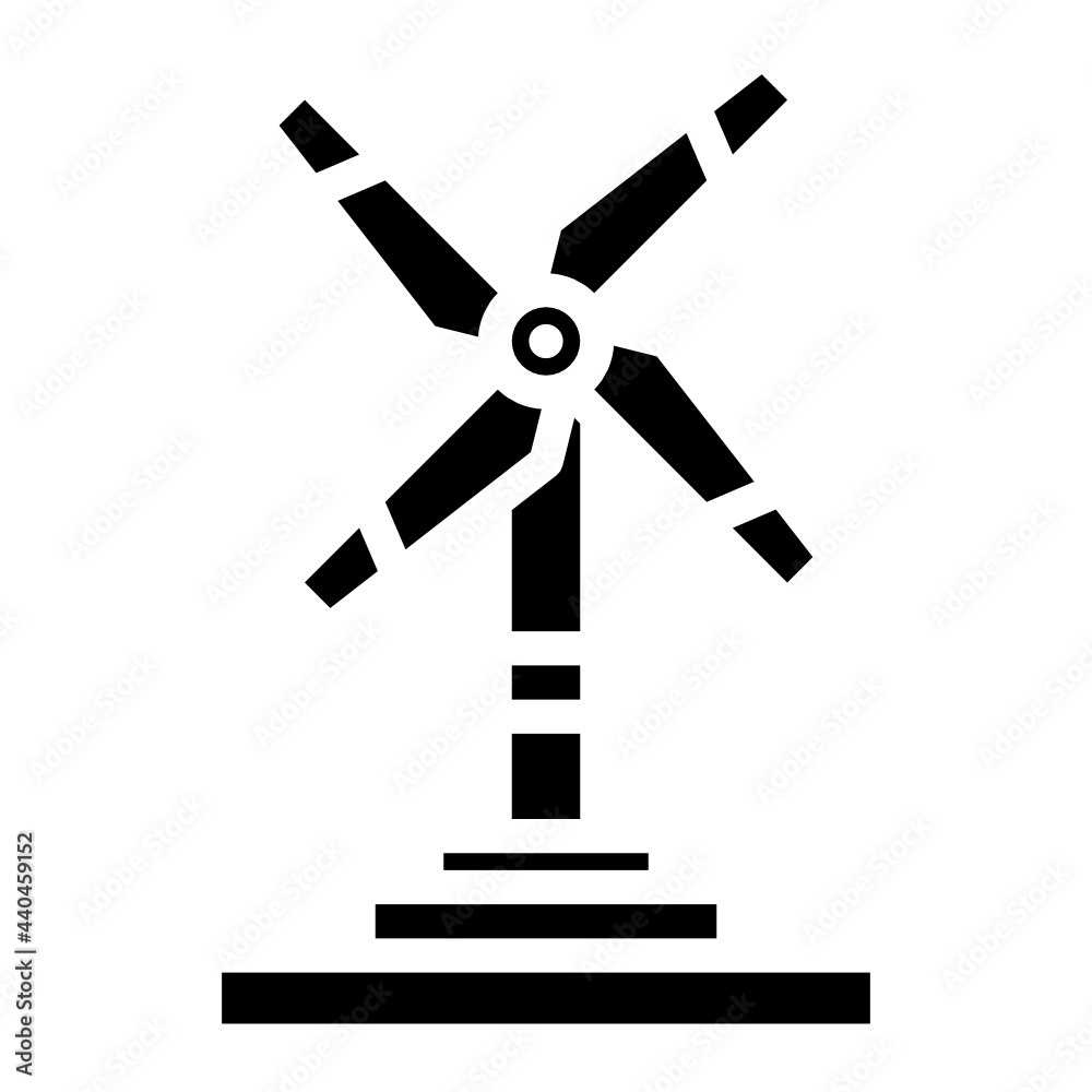 wind turbine glyph icon