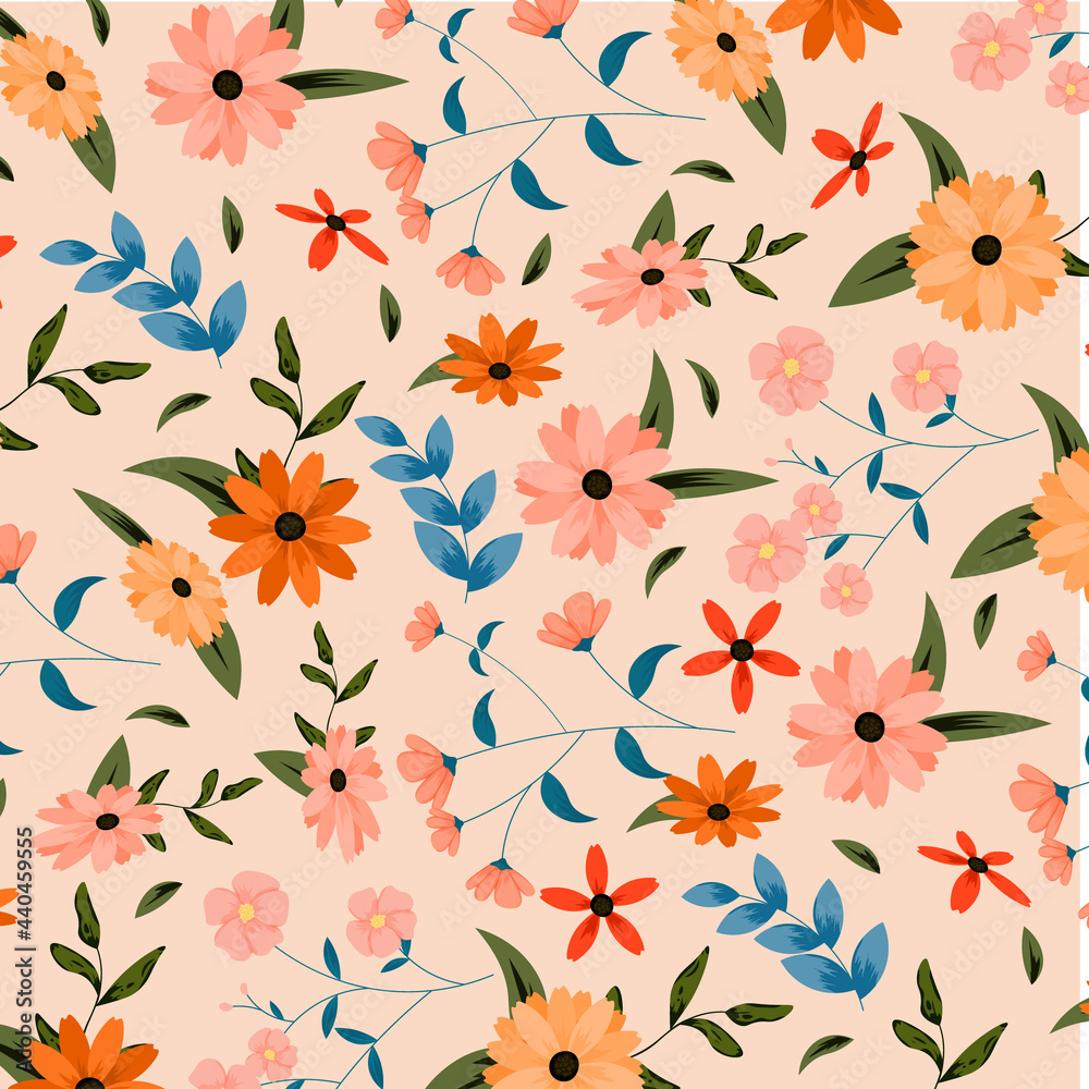 Abstract flower pattern background. Vector. Abstract flower pattern background. Vector.