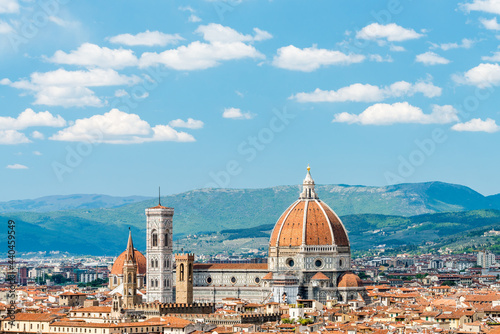 Florence skyline in summer with view of Florence Cathedral, Tuscany, Italy photo