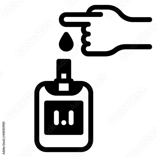glucose glyph icon
