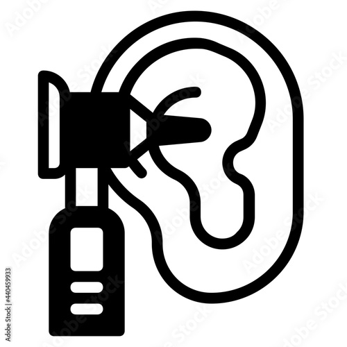 otoscopy glyph icon