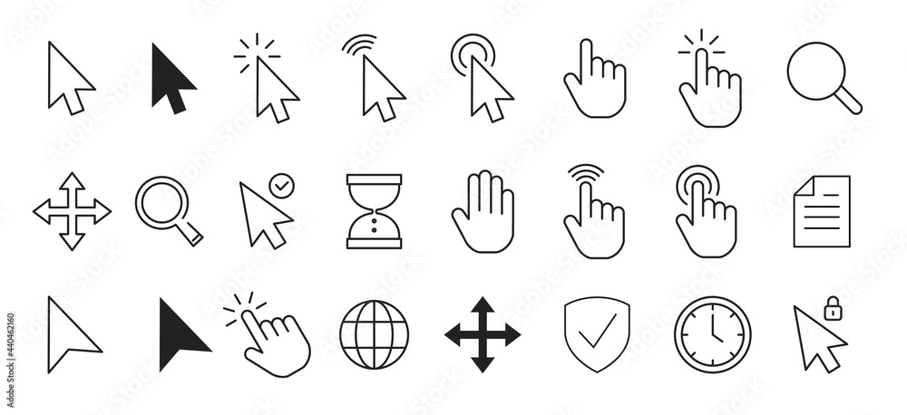 Cursor icons set