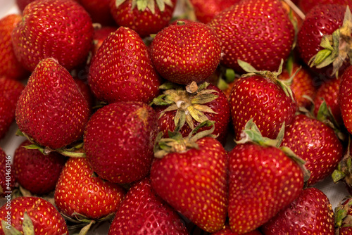 strawberries on a market