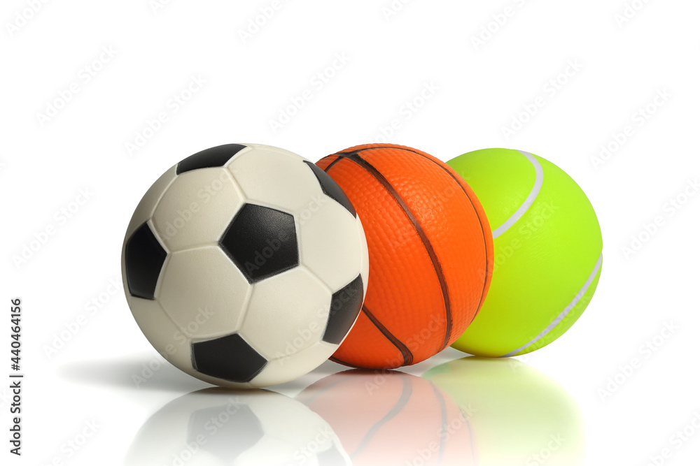 soccer ball, basketball and tennis ball