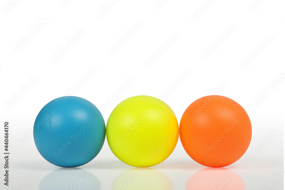 three colorful balls isolated three colorful balls isolated
