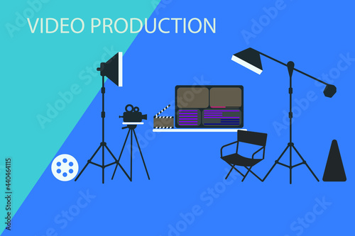 video production vector icon illustration sign