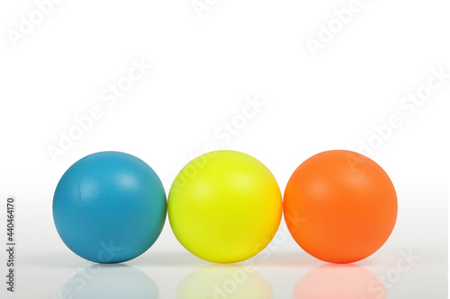 three colorful balls isolated © conzorb