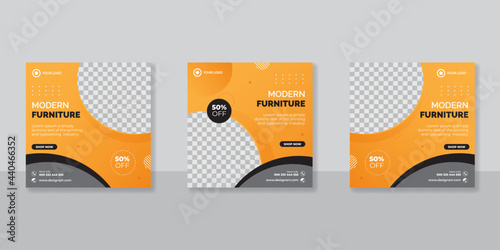 Modern Furniture social media post templates design