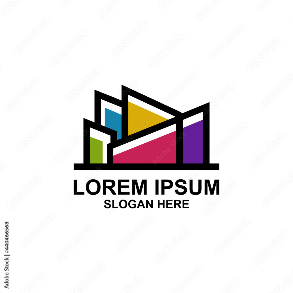 Obraz premium Colorful City Logo