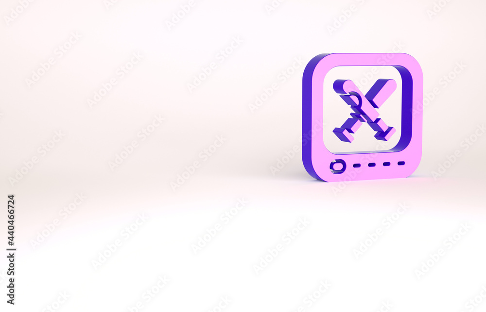 Purple Monitor with baseball ball and bat on the screen icon isolated on white background. Online baseball game. Minimalism concept. 3d illustration 3D render Purple Monitor with baseball ball and bat on the screen icon isolated on white background. Online baseball game. Minimalism concept. 3d illustration 3D render