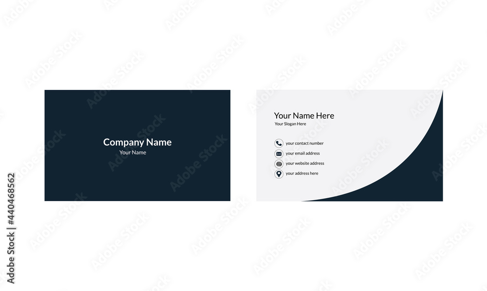 Modern stylish business card design template