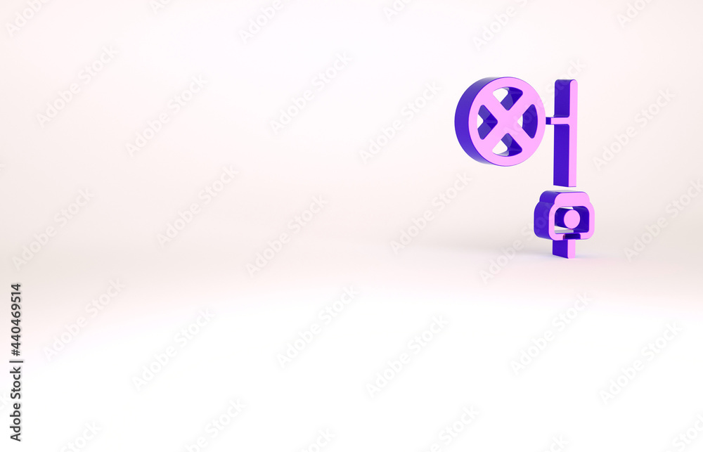 Purple Stop sign with camera icon isolated on white background. Traffic regulatory warning stop symbol. Minimalism concept. 3d illustration 3D render Purple Stop sign with camera icon isolated on white background. Traffic regulatory warning stop symbol. Minimalism concept. 3d illustration 3D render
