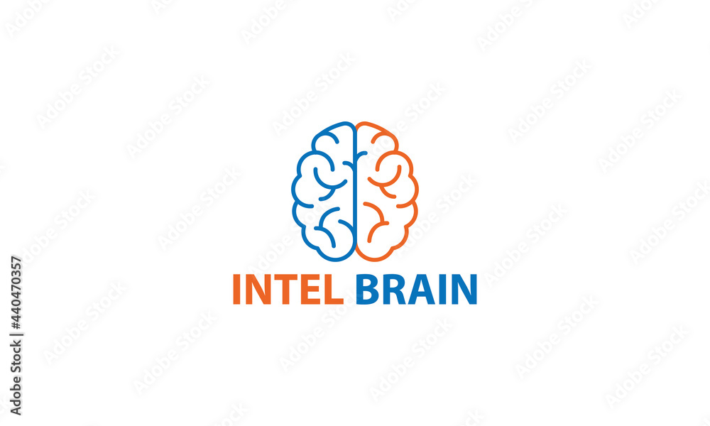 simple brain logo and icon simple brain logo and icon