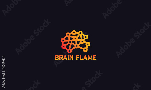 Fire flame idea logo and icon design