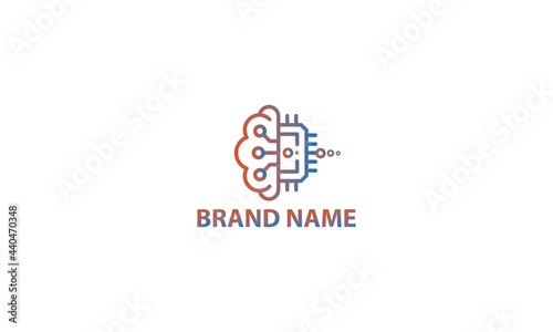 simple brain logo and icon