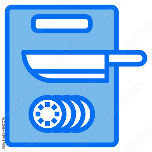 chop blue line icon