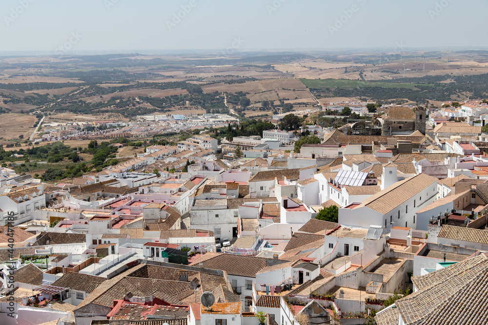 Aerial view of Medina-Sidonia in Cadiz, Andalusia, Spain
