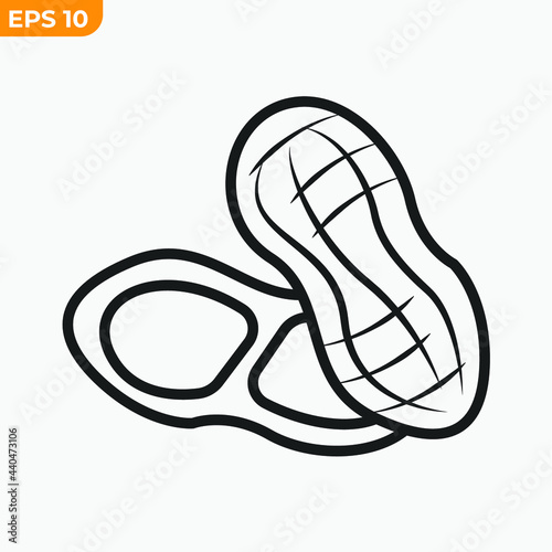 peanuts fruits icon symbol template for graphic and web design collection logo vector illustration
