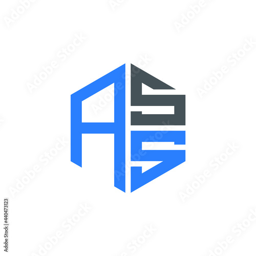 ASS logo ASS icon ASS vector ASS monogram ASS letter ASS minimalist ASS triangle ASS hexagon Unique modern flat abstract logo design 