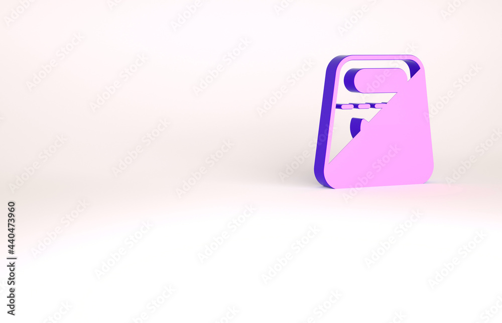 Purple Pack full of seeds of a specific plant icon isolated on white background. Minimalism concept. 3d illustration 3D render Purple Pack full of seeds of a specific plant icon isolated on white background. Minimalism concept. 3d illustration 3D render