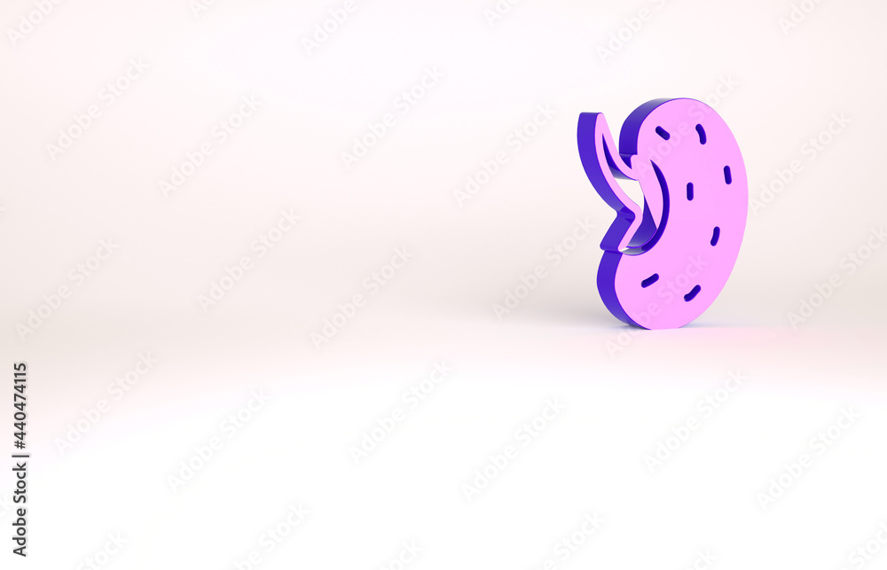 Purple Seeds of a specific plant icon isolated on white background. Minimalism concept. 3d illustration 3D render Purple Seeds of a specific plant icon isolated on white background. Minimalism concept. 3d illustration 3D render