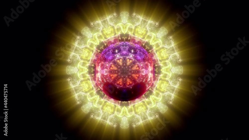 Wallpaper Mural abstract flower shaped fractal symmetric ornament made out of smoke Torontodigital.ca