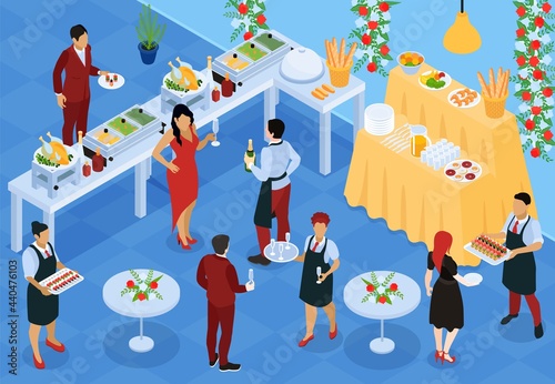 Banquet Reception Isometric View