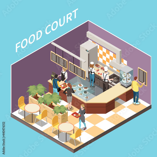 Food Court Isometric View