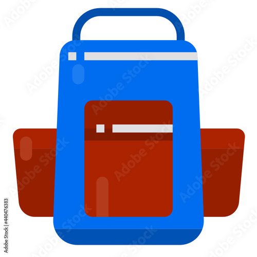 Backpack flat icon